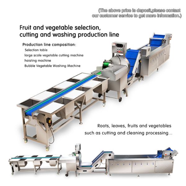 Fruit and vegetable selection, cutting and washing production line Fruit Vegetable FOOD processing production Machine