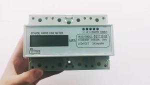 China Three phase din rail multi-rate lcd multifunction electric power monitor energy meter with rs485 modbus on sale