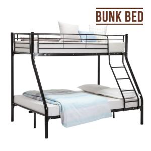 Black Heavy Duty Strong Military Bunk Bed , Steel Bunk Beds For Adults
