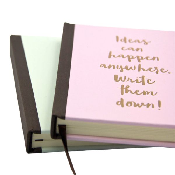 100gsm Linen Journal Book With Gold Foiled Custom Size A4 Notebook Printing