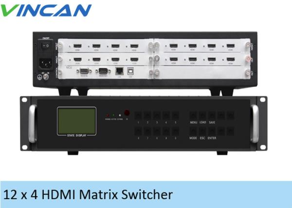 Cheap Multi Format 2x2 HDMI Video Wall Controller LCD 12 In 4 Out RJ45 for sale