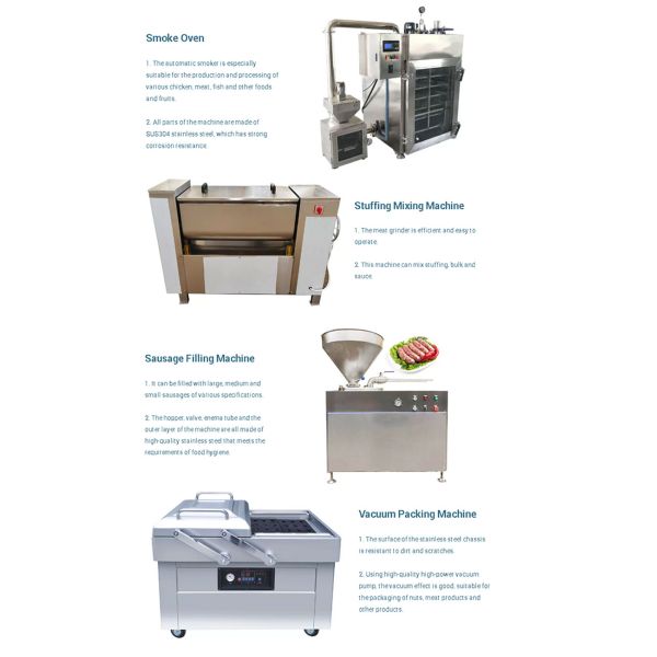 1/6 Automatic Sausage Production Line Machinery Pneumatic Hydraulic