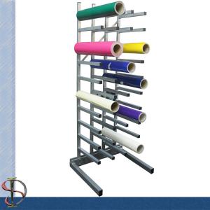 Best 40 vinyl roll display rack / metal display stand / Roll display rack with casters / Tooling display stand wholesale