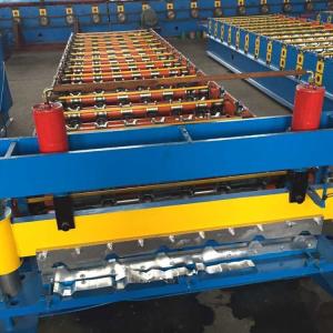 Best 12 - 16 Rows Roof Roll Forming Machine With 5 Ton Hydraulic Decoiler wholesale