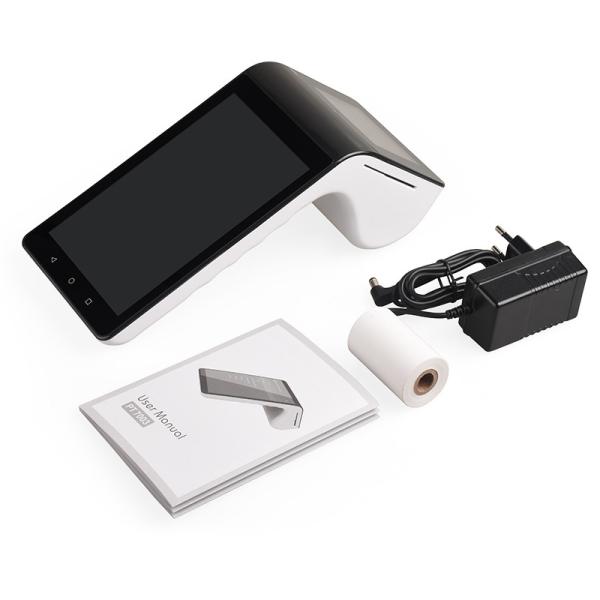 Cheap Mini Android Pos Machine , Handheld Pos System With Printer 7 Inch Captacitive Screen for sale