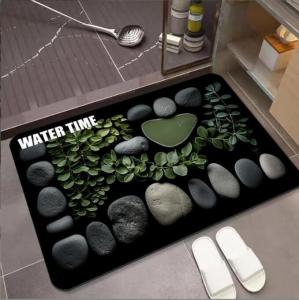 Best Expansion Air Stone Bathroom Floor Mat Cartoon Pebble Diatom Mud Floor Mat Kitchen Oil Absorbent wholesale