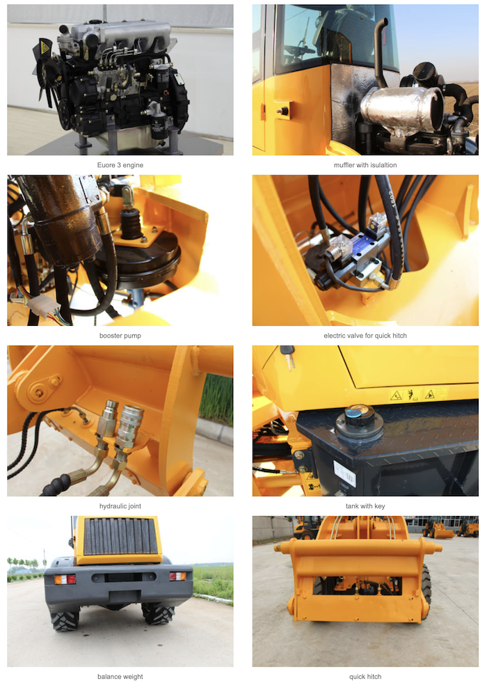 GET - KM15 Heavy Construction Machinery Mini Wheel Loader Long Life Time