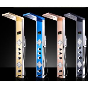 High Gloss Painting ODM 304SUS Thermostatic Shower Set