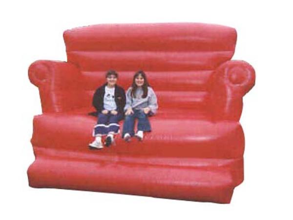 Cheap Large Red Design Advertising Inflatable Sofa Furniture , Inflatable Couch Furniture for sale