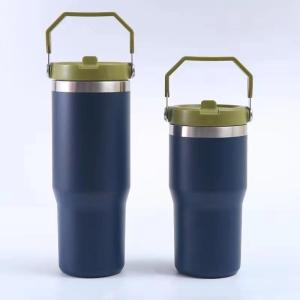 30oz Tumbler With Straw Lid Vacuum Sealed Insulated Cup Reusable Stainless Steel Water Bottle Trave For Water, Iced Tea Or Coffee