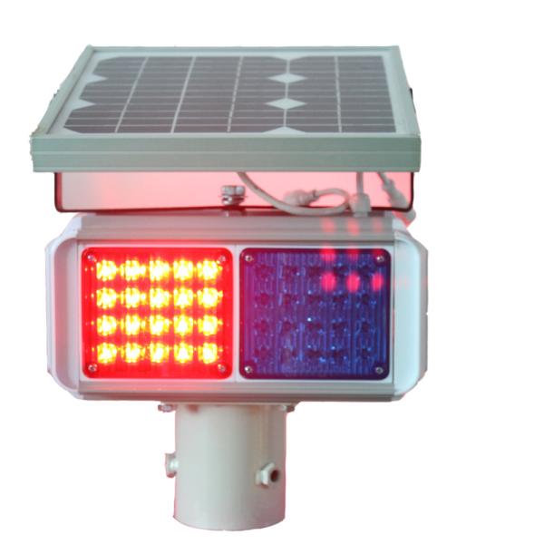 Cheap Rohs Approvel 300mm Solar Powered LED Flashing Lights , Red And Blue Visor Lights for sale