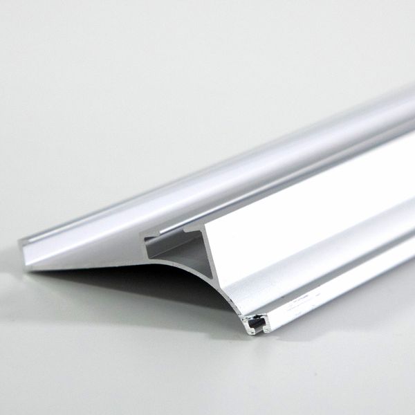 Finger Edge Pull Concealed Handle for Home Kitchen Door Drawer Cabinet Silver Stain Nickel with Screws