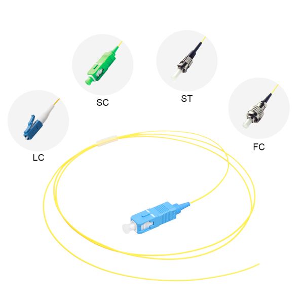 0.9mm Diameter Fiber Cable Assembly 9 / 125 G657A1 SC / UPC Simplex Polished White