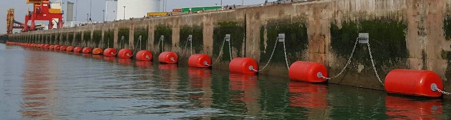 Red Color Solid Floating Dock Fender with Polyurethane Foam Filled