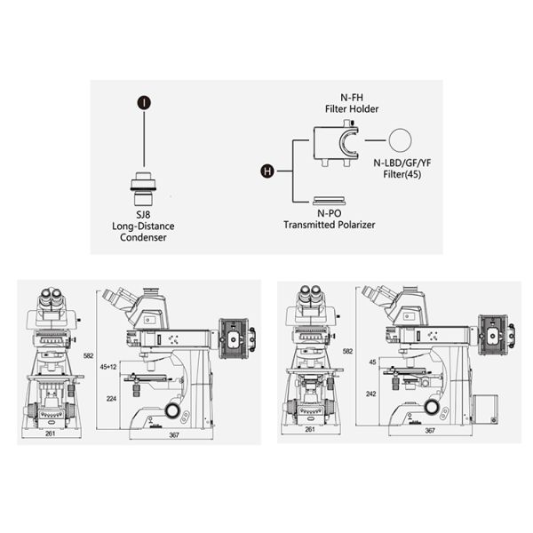 Microscope Semi APO BF+DF+DIC+PL A13.1095-R Full Auto Reflect Portable Metallurgical