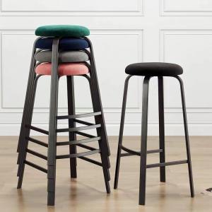 Best Modern Coffee High Stool Chair Bar Stool Soft Seat Solid Wood Bar Stools wholesale