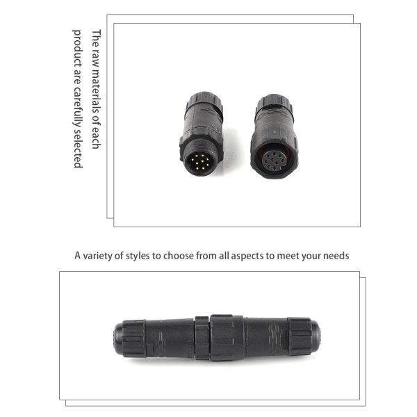 ip68 LED Display Nylon M14 Waterproof Circular assembled Connector