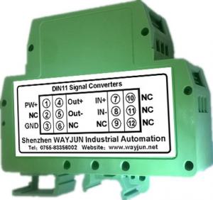 Best WAYJUN 3000VDC isolation Potentiometer to DC Signal Transmitter signal converter green DIN35 CE approved wholesale