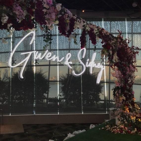 Cheap Outdoor Acrylic 12V Neon Sign Letters Custom LED Neon Sign Wedding Decoration for sale