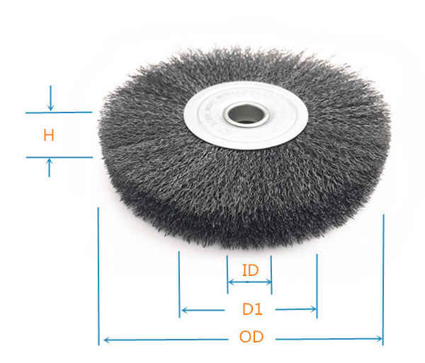 50mm SS Wire Angle Grinder Wire Brush High Flatness Trimmed Filaments