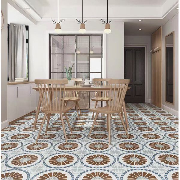 Brown Blue 20x20cm Ceramic Rustic Tile for Kitchen Floor