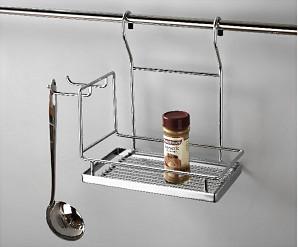 Cheap Eco - Friendly Modern Kitchen Shelves Wall Hanging Spice Rack In Metal for sale