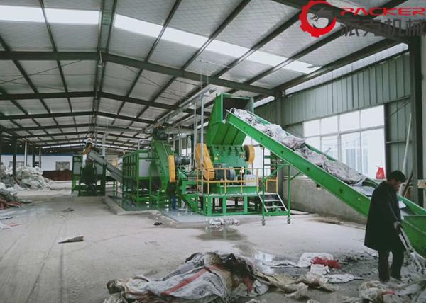 Cheap Recycling Plastic Film Washing Line 300-1000KG/H PP PE Green Weight 20-30 Ton for sale