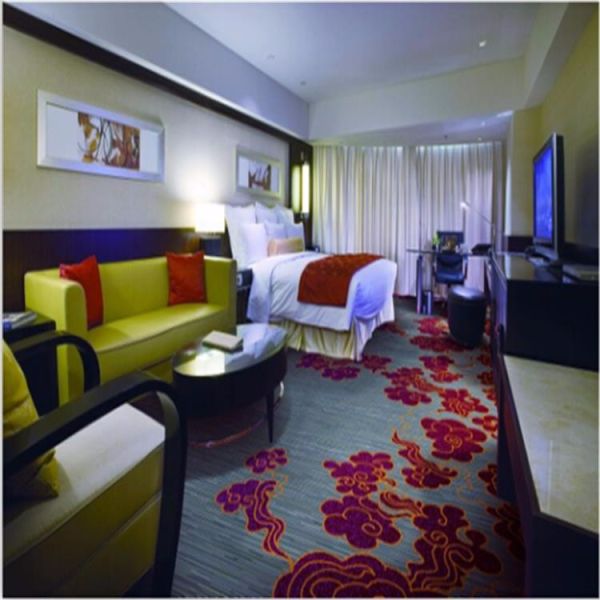 Apartment Modern Carpet Tiles 80% Wool 20% Nylon Jacquard Style