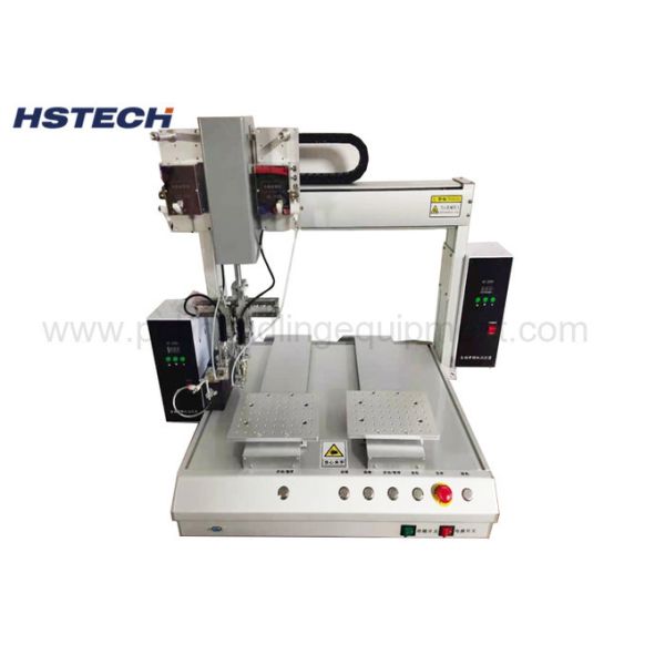 Dual-Platform Automatic Soldering Robot with Compact Tabletop Design and Fine-Tuned Temperature