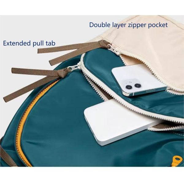 Color Blocking Design Lightweight School Backpack Rucksack 18.5inch