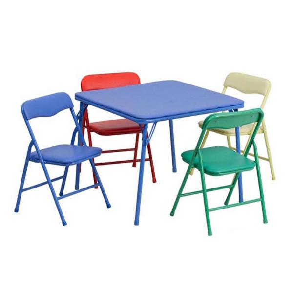 Cheap Metal Folding Children Kids Small Card Table With Chairs for sale