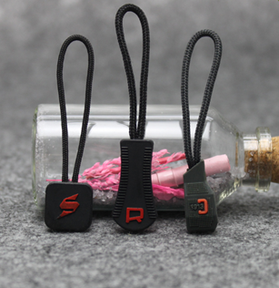 Outdoor Backpack Black Rubber Zipper Puller Auto - Lock Function