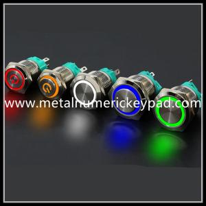 China IP66 RoHS Waterproof Keyboard Button LED Illuminated Metal Button on sale