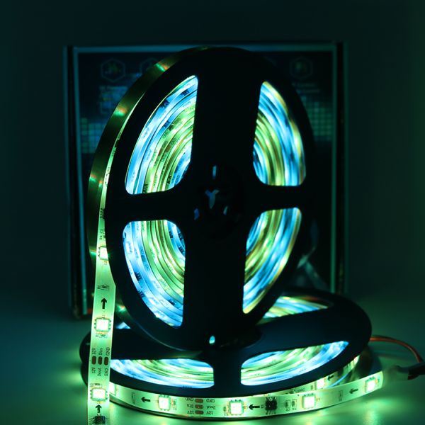 DC12V work with Alexa google assistance App and remote rgb rgbic addressable waterproof programmable wifi smart led light strip