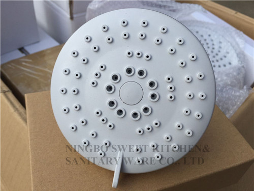 ABS plastic material 4inch round chrome plating top shower rain shower self-cleaning function