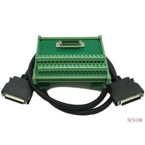 China SCSI 36 Pin Servo Connectors Terminal Blocks Breakout Board Adapter with 1 meter Cable on sale