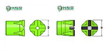 H25 Threaded Small Hole Drilling Cross Bits Metal For Minning Quarring