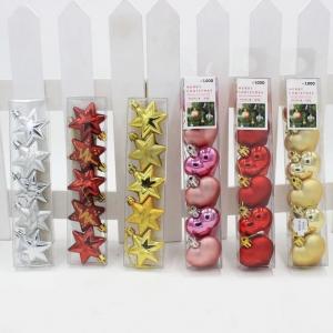 Best Wholesale Decorative PVC Star Heart Shaped Plastic Christmas Ornaments for Tree Decoration wholesale