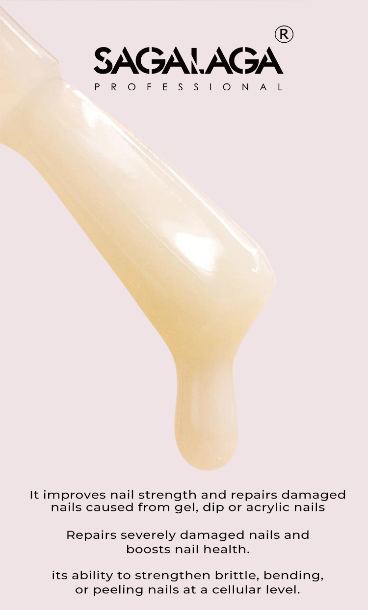 SAGALAGA Nail Repair Solution for Discolored and Damaged Nails Growth Oil Skin Care 15ml Bottle