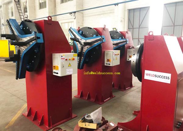 Cheap 2 Ton Head Tail Stock Rotary Welding Positioner With Chuck, Handbox And Foot Pedal Control. for sale