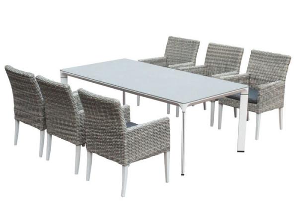 Cheap OEM Beige Rattan Table Chairs RT420 Outdoor Garden Furniture for sale