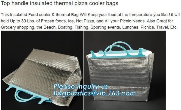Pizza Delivery Backpack Extra Large Food Delivery Box Backpack Aluminum Foil Insulation Food Backpack Waterproof Food Ba