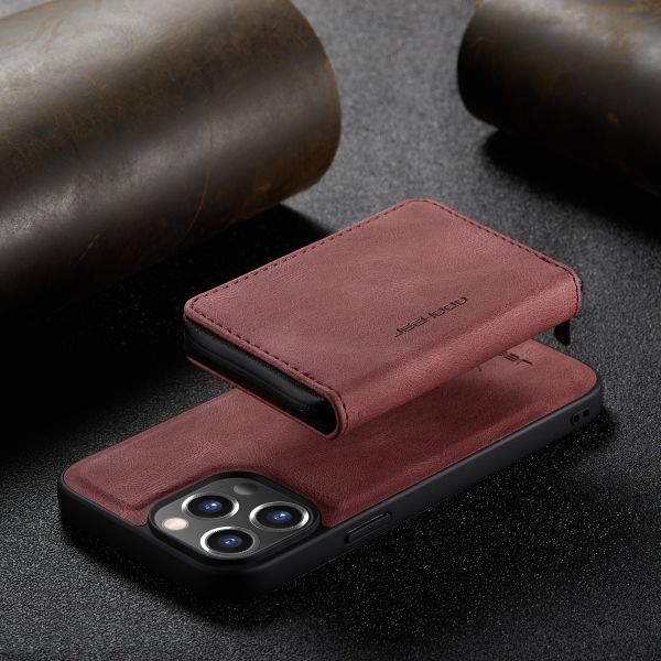 Seamless Iphone 12 / Iphone 13 Leather Phone Case Multifunctional Iphone 14 Case