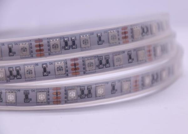 Cheap Waterproof IP67 Silicone Led Tube Strip Lights Bendable 5050 RGB 60LED/M 14.4W/M for sale
