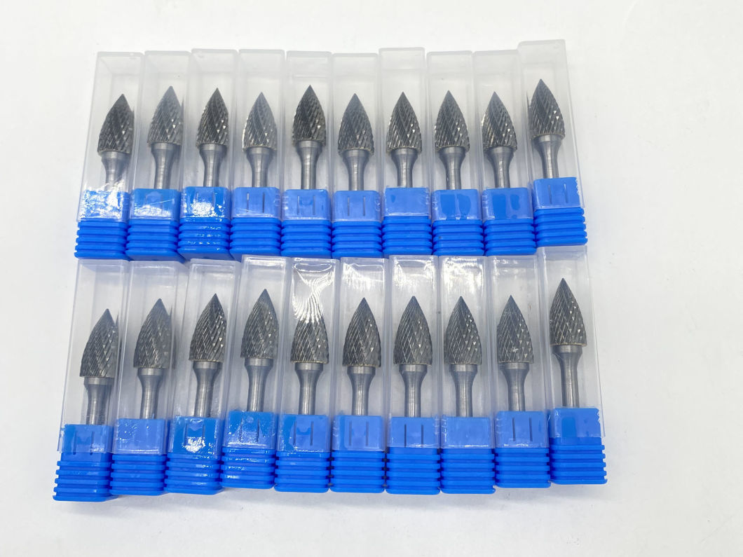 F1625m06X-45 Double Cut Tree Shape Radius End Burrs File 1/4&prime;&prime; Shank Tungsten Carbide Rotary Burrs