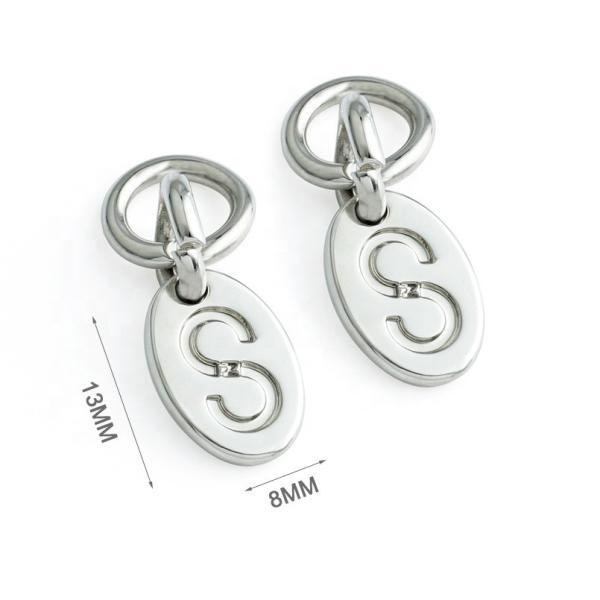 Men'S Superior Small Engraved Logo Pendant Metal Tag Custom Oval Shape Metal