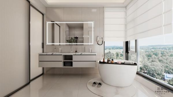 Cheap Fadior Sleek Design Stainless Steel Wall-Mounted Bathroom Vanity With Dual Sink And Smart Mirror for sale