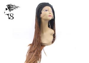 Best Synthetic Braided Lace Front Wigs , Box Braids Lace Front Weave No Tangling wholesale
