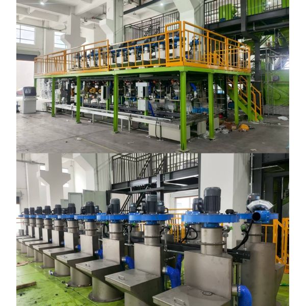 PLC Control System Plastic High Speed Mixer Weighing Batching Equipment