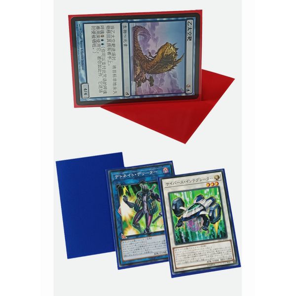 Orange Texture 62x89mm Card Sleeves Solid Blue CPP Trading Card Protector